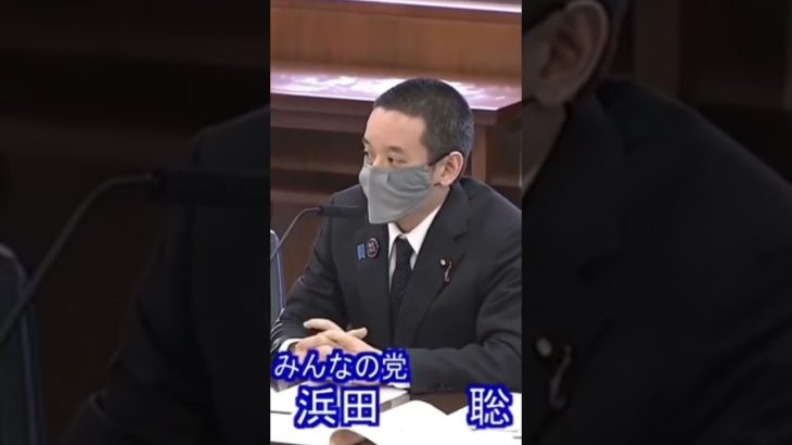【少数政党の質問機会】NHK党(参議院会派みんなの党)浜田聡議員の質疑冒頭