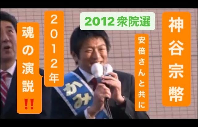 【2012衆院選】神谷宗幣 （自民党時代）〜10年前の魂の演説〜【東大阪で安倍総裁と共に演説！】