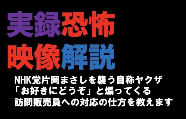 【実録恐怖映像解説】まるでNHK集金人！恐怖の訪問販売員への対応の仕方を教えます