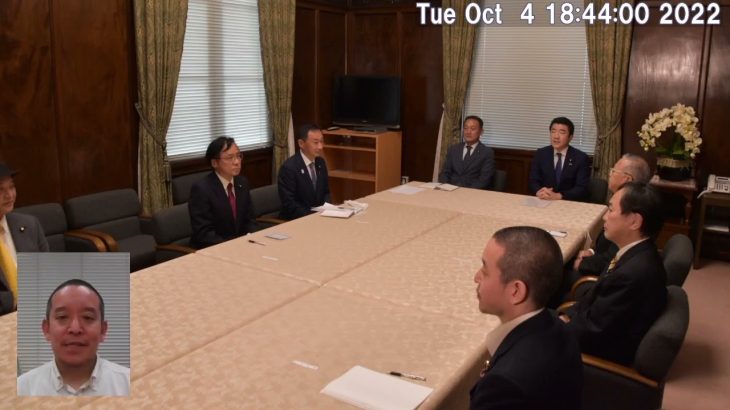 参議院議員会館の警備員さんのマスクを外すことを自民党と維新の会の参議院議員に提案させてもらいました