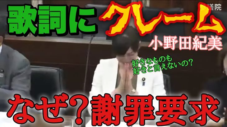 【小野田紀美】自分が好きなものに好きと言う事、愛していると言う事　それすら許されず謝罪をさせられる　日本はそんなにも不自由な国になってしまったのですか？これはネット社会の弊害だけのせいなのか？