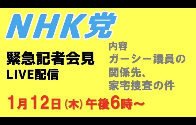 【緊急記者会見ライブ】ガーシー議員の関係先、家宅捜査報道の件