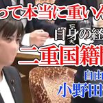 【小野田紀美 自民党 】自身の経験からの二重国籍問題、戸籍謄本にも載っていない調べられない重国籍者・国籍って本当に重いんです【国会中継切り抜き】