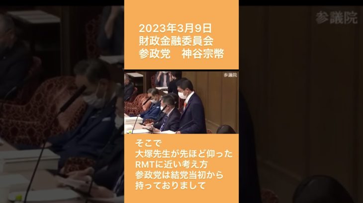 神谷宗幣　参政党　財政金融委員会　2023年3月9日