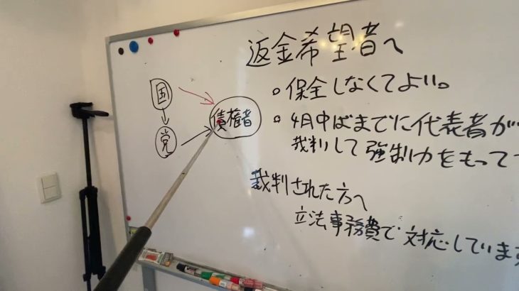 ２－２　政治家女子48党【旧NHK党】にお金を貸してくれている方々へ　２－２