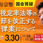 令和5年3月30日  第211回 国会 財政金融委員会 神谷宗幣国会質疑「関税定率法等の一部を改正する法律案について」