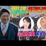 4月12日 19:00  府中市けやき並木通り【参政党・街頭演説】神谷宗幣　山本真実　あまい八夏