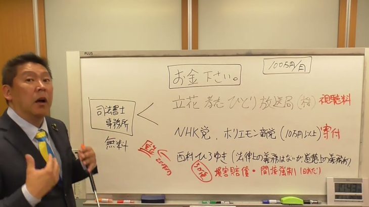 【西村ひろゆき】氏が立花孝志との討論から逃げる理由と立花孝志に【お金ください】ってお願い。