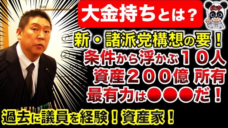 【分かったかも】立花さんの言う大金持ち！過去に議員経験のあの人？やりての実業家であることは間違いない！新・諸派党構想の要の人物！