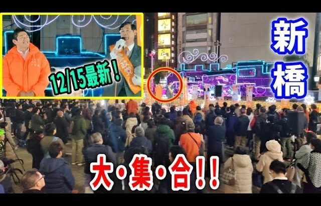 【参政党】聴衆も戻ってきた！今年最後の聖地新橋！神谷宗幣 松田学 後半議員インタビューアリ！ 街頭演説 2023/12/15 新橋SL広場