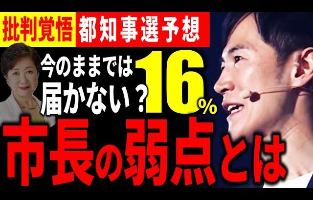 【批判覚悟】石丸市長は○○が16％？都知事選までに克服すべき弱点について考察【石丸市長切り抜き＆解説】