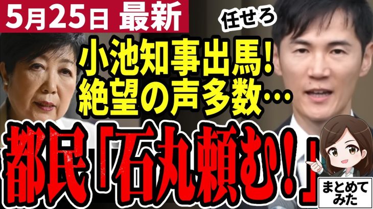 【石丸市長最新】小池知事が都知事選に出馬決定！安芸高田市の石丸伸二を自民党が潰しにかかる！都民から絶望の声多数！どうなる都知事選2024【勝手に論評】