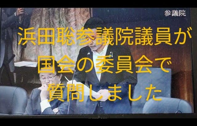 ５月１３日、浜田聡参議院議員が国会の委員会で質問しました