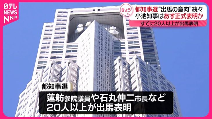 【東京都知事選】タレントなど相次いで立候補表明