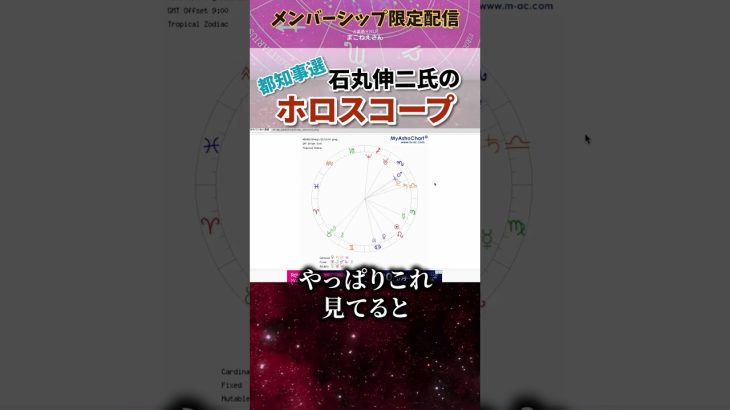 都知事選をホロスコープから予想！石丸伸二さん読んでみた　 #ホロスコープ