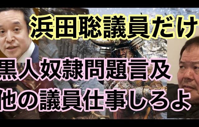 第742回 浜田聡議員だけ 黒人奴隷問題言及 他の議員仕事しろよ