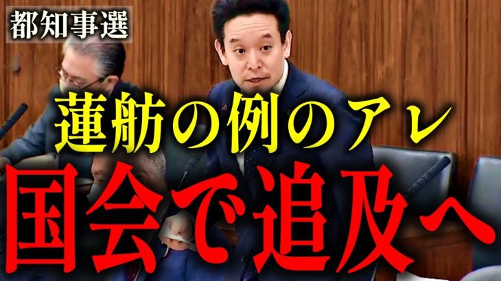 【浜田聡】Rシール、演説妨害、事前運動…蓮舫陣営の大暴れを国会で追及!?