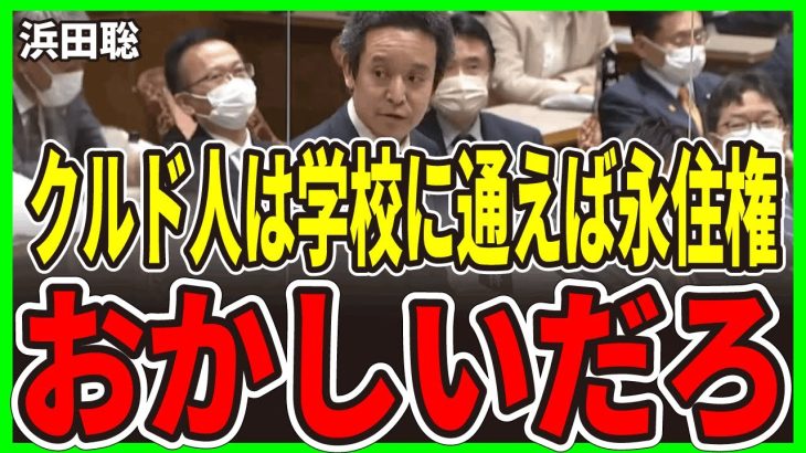 【クルド人問題】浜田聡議員が違法難民問題について国会で追求 日本の永住権を安売りするな【政治をもっと伝えたい】