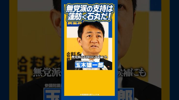 #石丸伸二 #東京都知事選  #玉木雄一郎 無党派は石丸氏支持