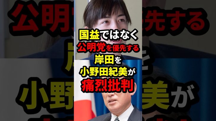 国益ではなく公明党を優先する岸田を小野田紀美が痛烈批判 #外国の反応 #小野田紀美 #岸田文雄