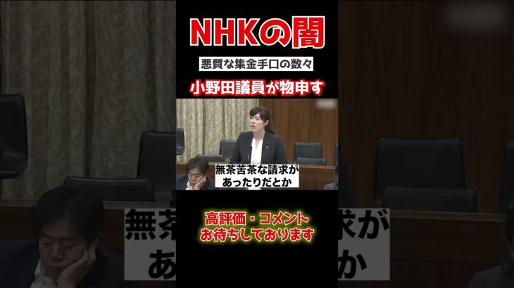 【NHK】理不尽すぎる集金方法に、小野田紀美がブチギレる…#shorts #政治 #国家中継