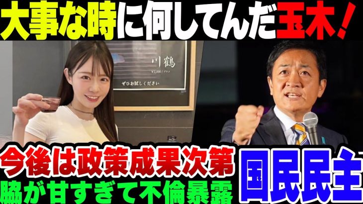 【国民民主党】不倫を暴露された党首、玉木雄一郎。国民的には大して気にしていない模様【ゆっくり解説】