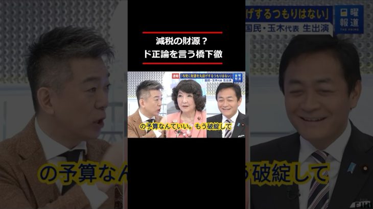 【切り抜き】橋下「自民党だけやり放題」　#橋下徹　#片山さつき　#玉木雄一郎 #国民民主党 #103万の壁 #fnnプライムオンライン