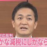 【国民民主党・玉木氏】“わずかな減税にしかならない”与党側の123万円案を批判  103万円の壁引き上げめぐり