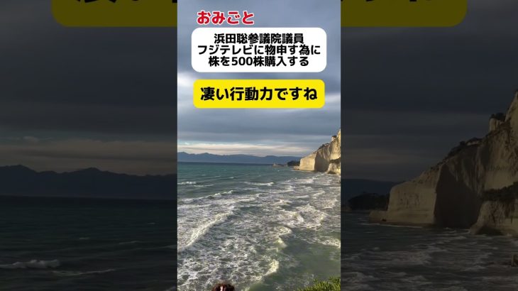 【さすが】浜田聡議員｢フジテレビに物言う為に500株買いました｣ #shorts