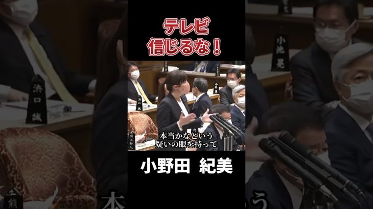 【テレビ信じるな】小野田議員が国民に忠告する #shorts #政治 #小野田紀美 #自民党 #nhk #参議院