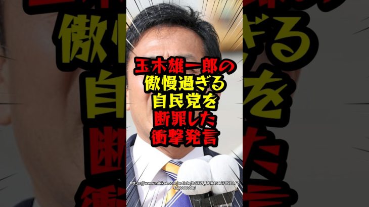 玉木雄一郎の傲慢すぎる自民党を断罪した衝撃発言！？